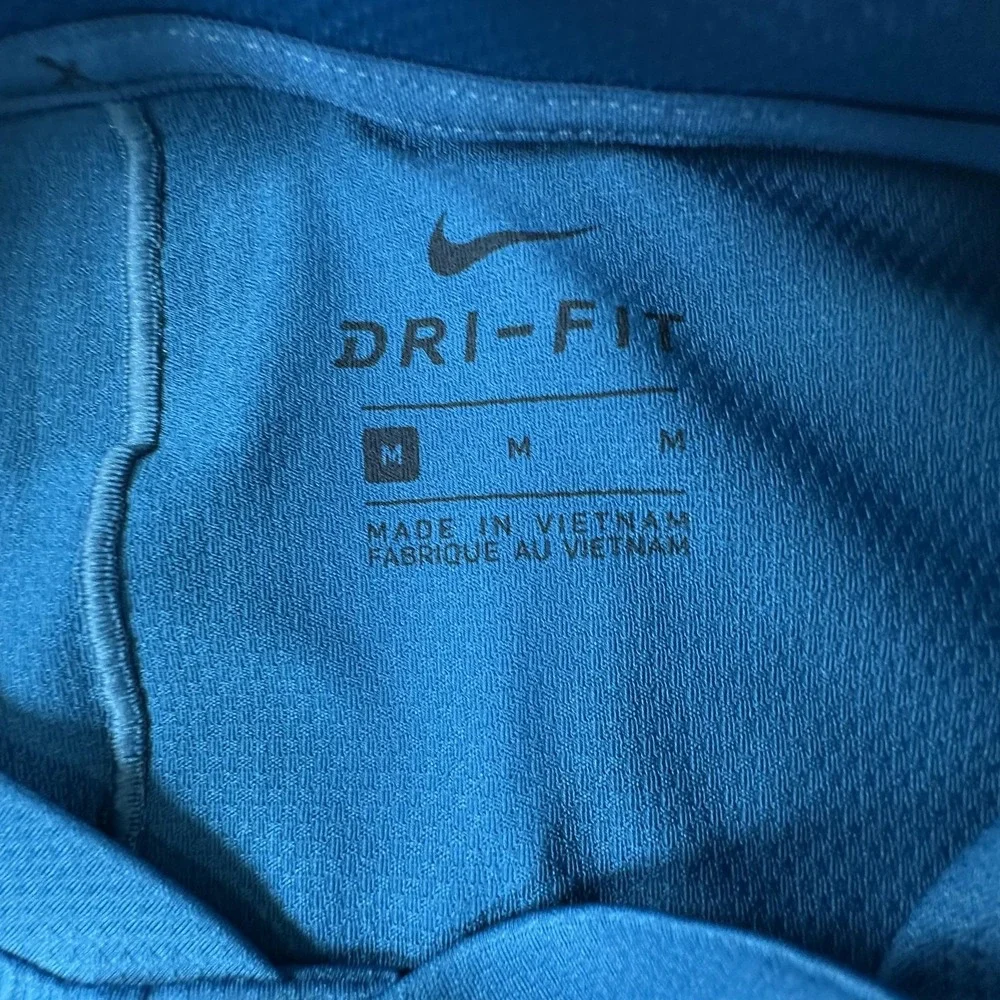 Nike Shirt Mens Medium Blue Tiger Woods TW Vapor Blade Collar Golf Polo BV9219 - Picture 6 of 11